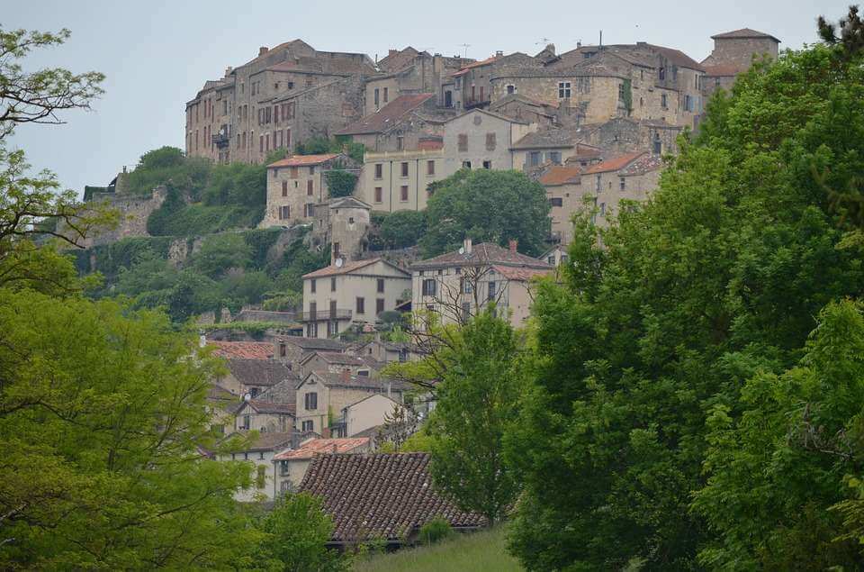 Steep steps Big stairs at Pilgrimage site Rocamadour, Departement Lot, Midi  Pyrenees, South West France France, Europe Stock Photo - Alamy